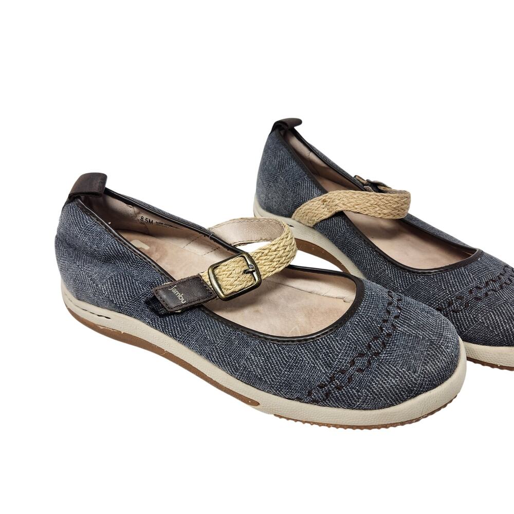Jambu Rosie Eco Blue Canvas Slip On Casual Mary Jane Flat Walking Shoes Sz 8.5 M - Picture 6 of 9